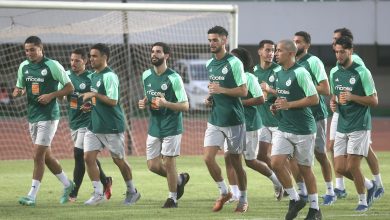 Séance d’entraînement de l'équipe nationale d'Algérie à Lomé