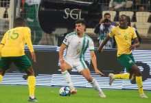 Baghdad Bounedjah lors du match Algérie-Afrique du sud