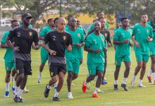 L'équipe nationale de la Guinée en séance d'entrainement
