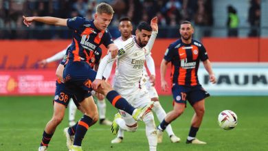 Saïd Benrahma lors du match Montpellier-Lyon