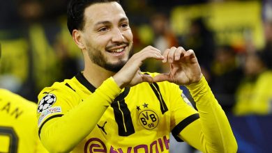 Ramy Bensebaïni, auteur d'un but d-exception avec Dortmund face à Chakhtar Donetsk.
