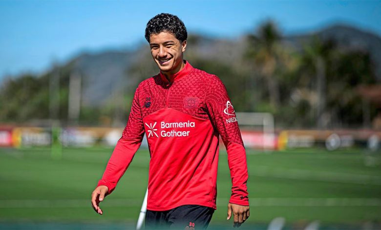 Ibrahim Maza avec le bayer Leverkussen
