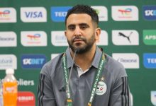 Riyad Mahrez en conférence de presse durant la CAN