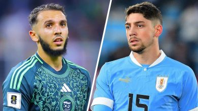 Amine Gouiri et Federico Valverde - Algérie-Uruguay