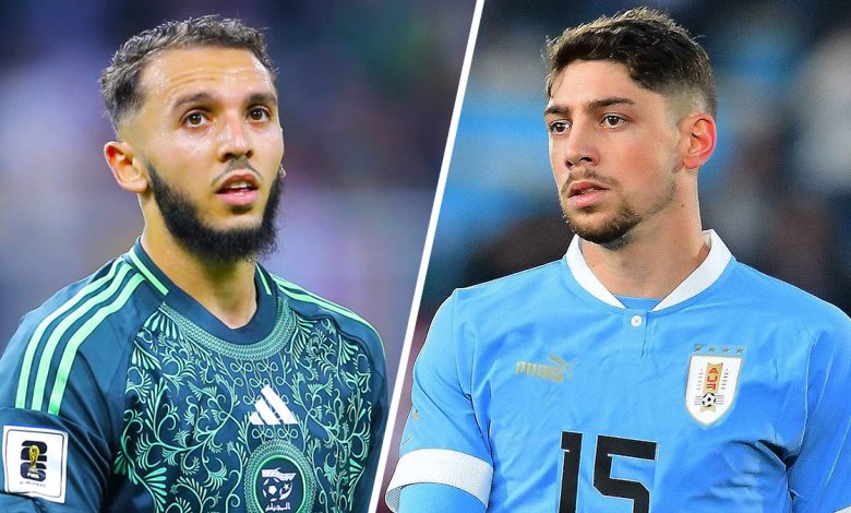 Amine Gouiri et Federico Valverde - Algérie-Uruguay